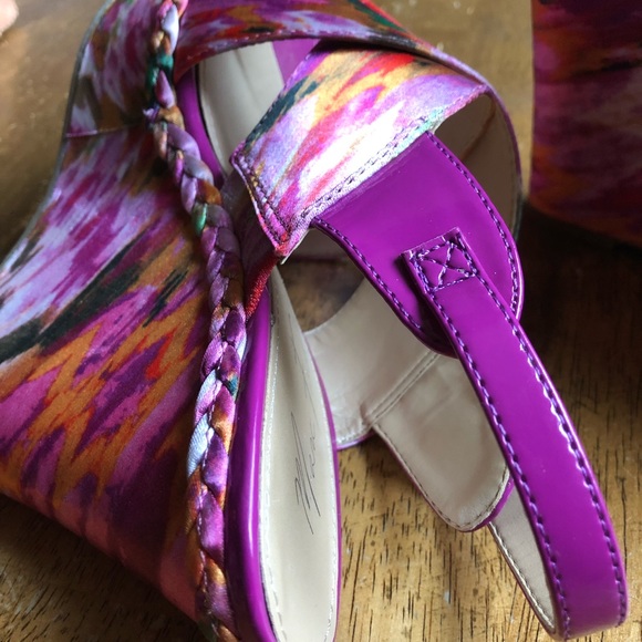 Marc Fisher Pink Multi Platform Shoes 7.5 - Picture 4 of 8